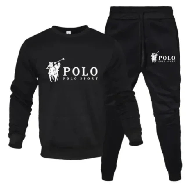 Men's autumn  winter set Round-neck sweatshirt and jogging pants Fashionable outdoor fitness and leisure for autumn and winter
