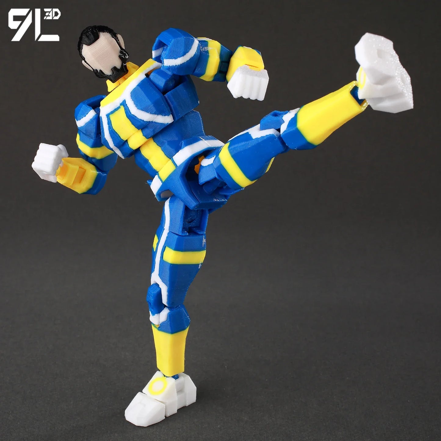 9L3D Lucky13 Invincible IMMORTAL Action Figure Dummy13 BlueYellow Suit T13 Multi-Jointed 3D Printed Collectible Toys Titan13