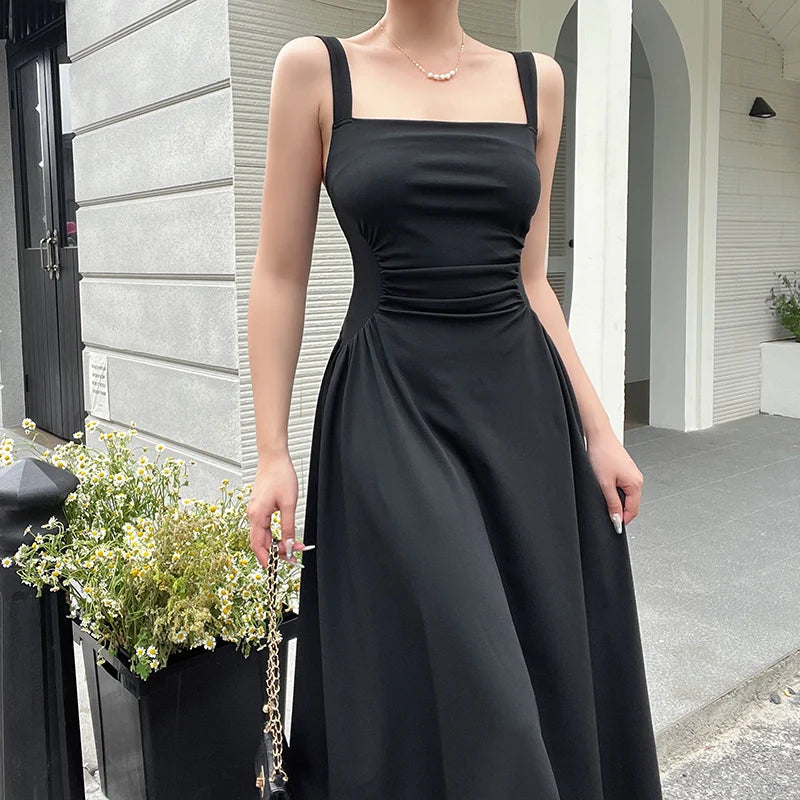 Formal attire Dresses: Midi Dress Women Sleeveless Vintage Party Dress