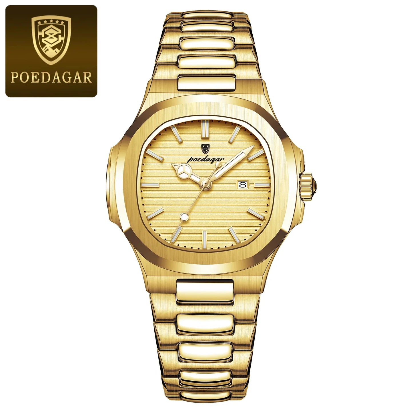 POEDAGAR Top Exquisite Women's Wristwatch Waterproof Luminous Date Fashion Ladies Watches Stainless Steel Quartz Watch For Woman