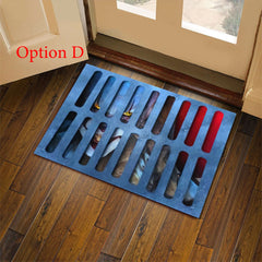 Halloween Door Mat Halloween Decorations Scary 3D Optical Illusion Clown Door Mat