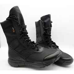 Men's Work Shoes Combat Ankle Military Army Boots Fashion Mesh Motorcycle Boots