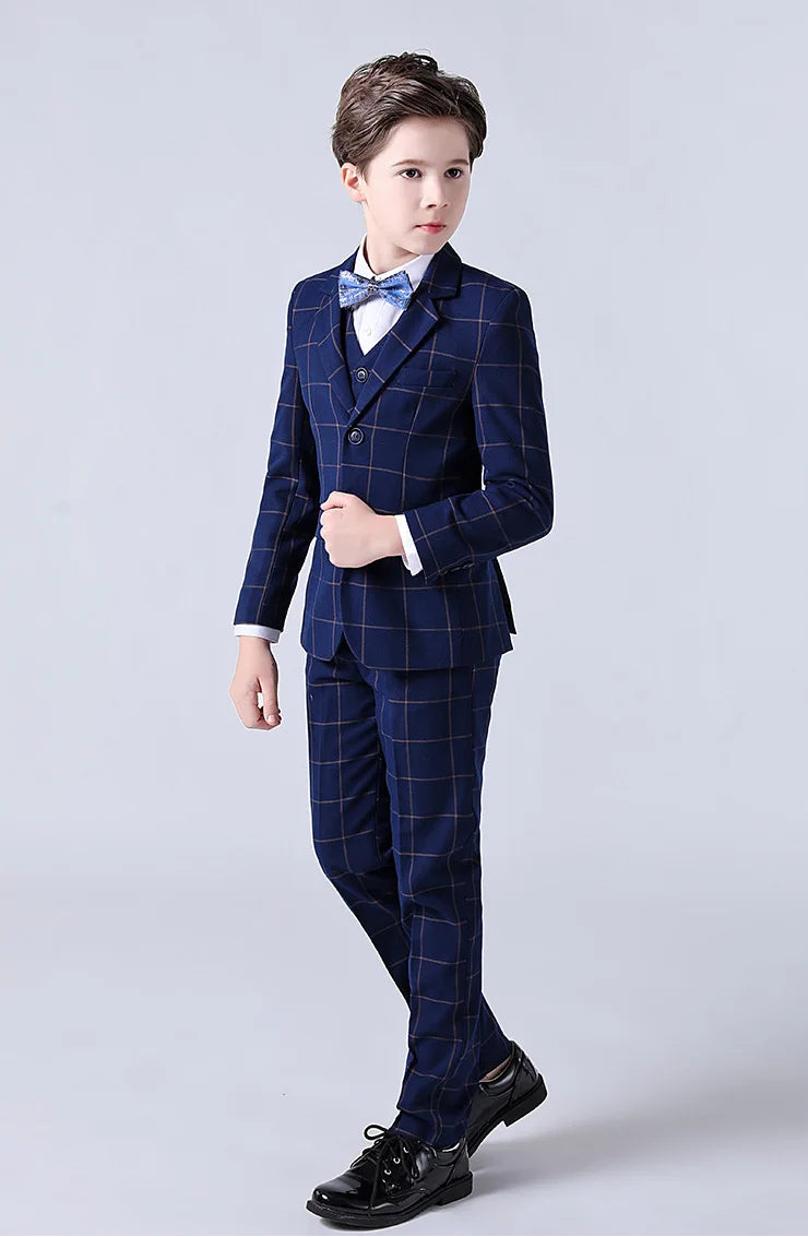 Children Boys Wedding Suit 1-14 Years Teenager Kids Suits Outfits Set Formal Elegant Suit For Children All Seasons Baby Boy Suit