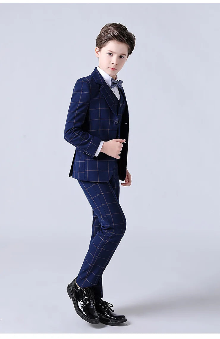 Children Boys Wedding Suit 1-14 Years Teenager Kids Suits Outfits Set Formal Elegant Suit For Children All Seasons Baby Boy Suit