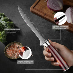 Boning Knife-6 inch Japanese Stainless Steel Ergonomic Handle - Fillet Knife - Meat