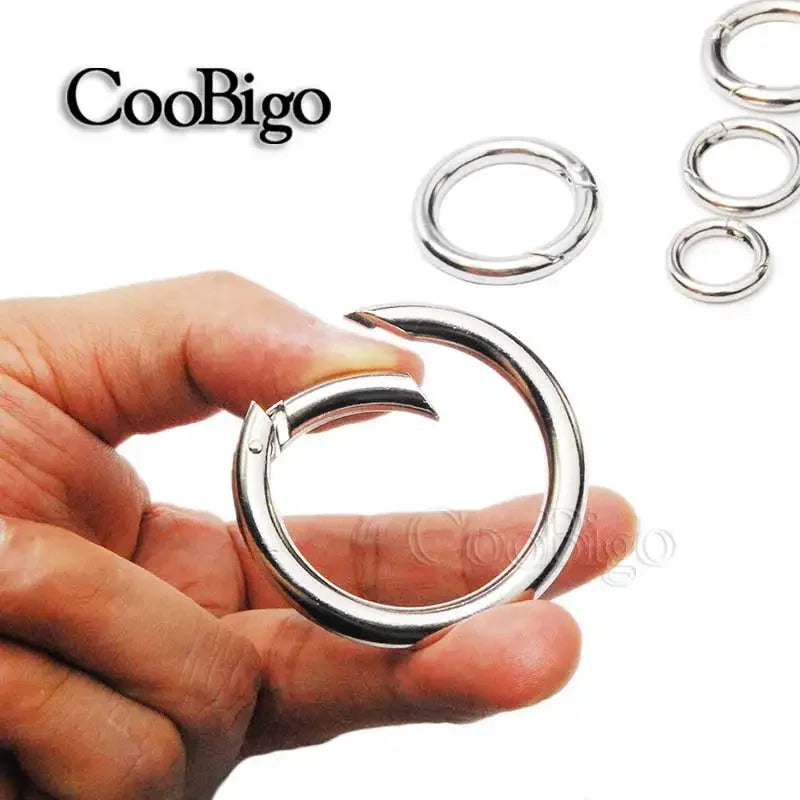 1pcs Metal O Ring Spring Clasp Round Carabiner Keychain Bag Clip Snap Hook Pets Chain Buckles Connector Jewelry DIY Craft Making