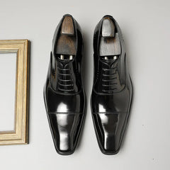 Italian Patent Leather Mens Formal Shoes Luxury Brand Handmade