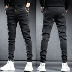 Spring Summer Black Gray Cargo Jeans Men Streetwear Denim Jogger Pants Men