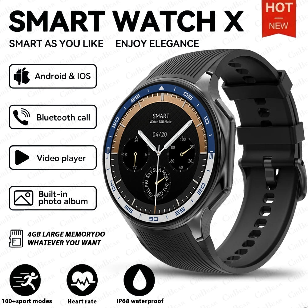 OPPO DT Watch X Bluetooth Call Smart Watch 4GB Memory Recording MP3+MP4 Playback 3D Visual Surround Smartwatches Men 2025 New