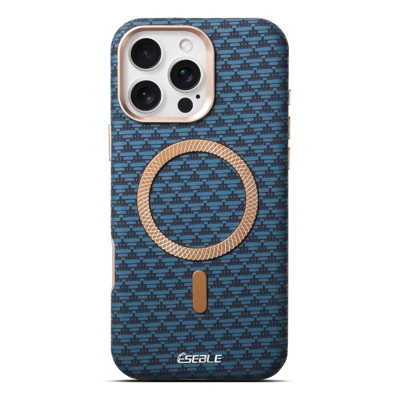 For Magsafe Magnetic Solid Color Triangle Pattern Phone Case for iPhone 17 Pro Max 15 13 14 16 Pro Max Bumper Back Cover