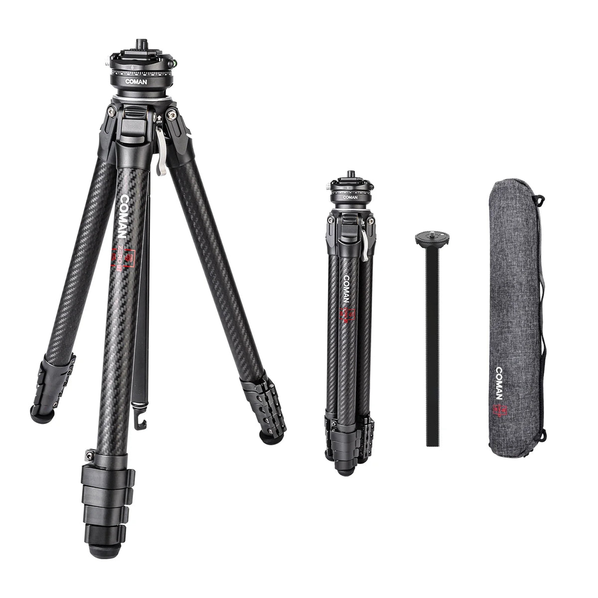 Zero F38 Carbon Fiber Lightweight Travel Tripod Professional Dslr Camera