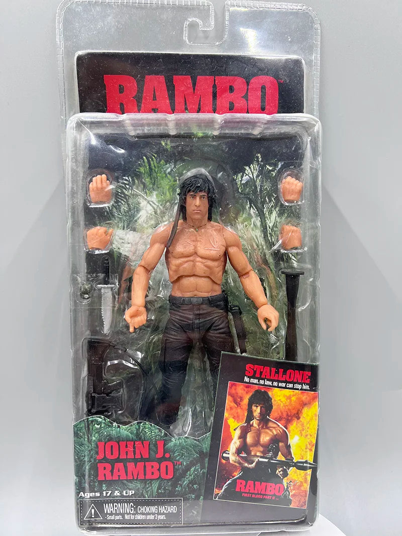 NECA Figure First Blood John J Rambo PVC Action Figure Collectible Model Special Forces Soldier Toys Joint Movable Birthday Gift