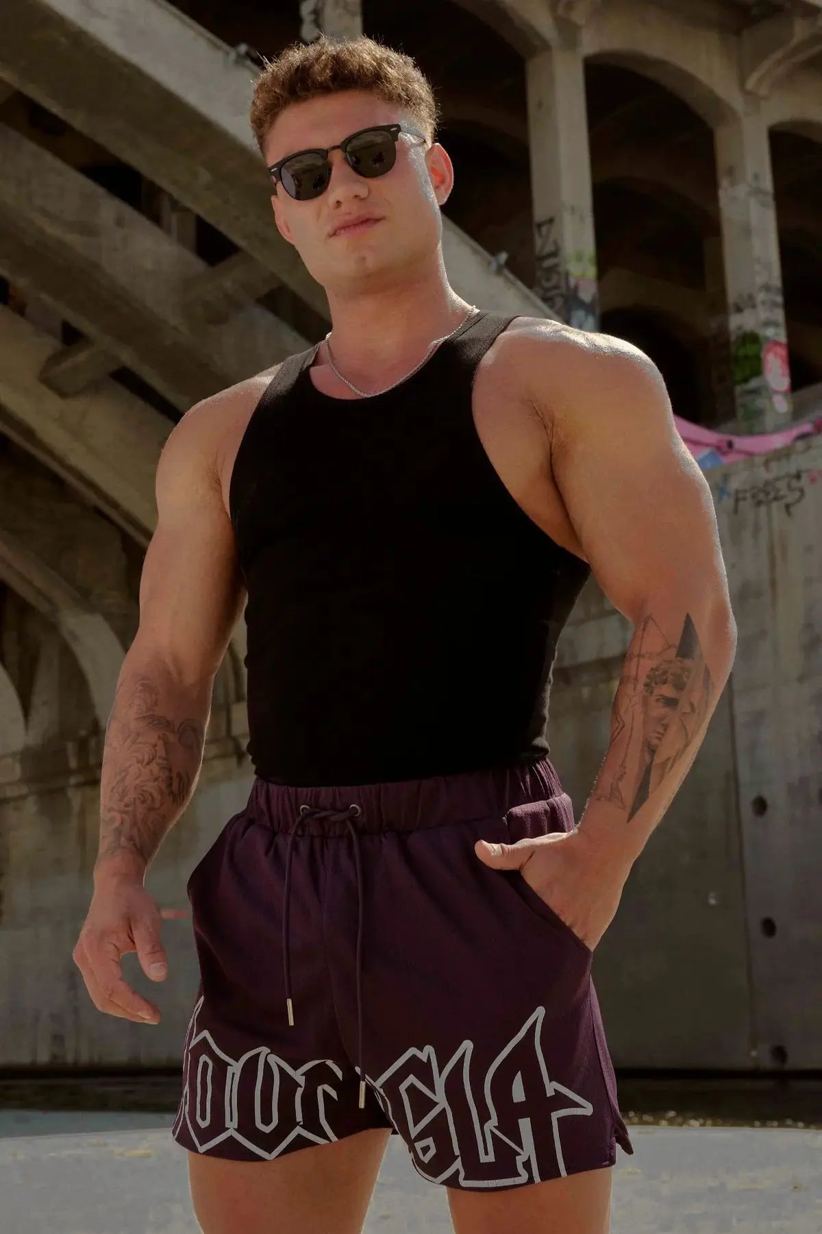 Men's shorts mesh fitness breathable quick drying outdoor basketball