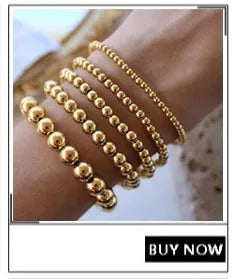 MHS.SUN Trend Stretch Stainless Steel Bracelets Gold Sliver Color 2MM 5MM 8MM Stacked Ball Beaded Bracelet For Women Men Jewelry
