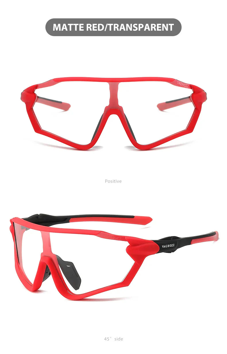 VAGHOZZ Brand New UV400 And Photochromic Cycling Glasses Outdoor Sunglasses Men Women Sport Eyewear MTB Bike Bicycle Goggles