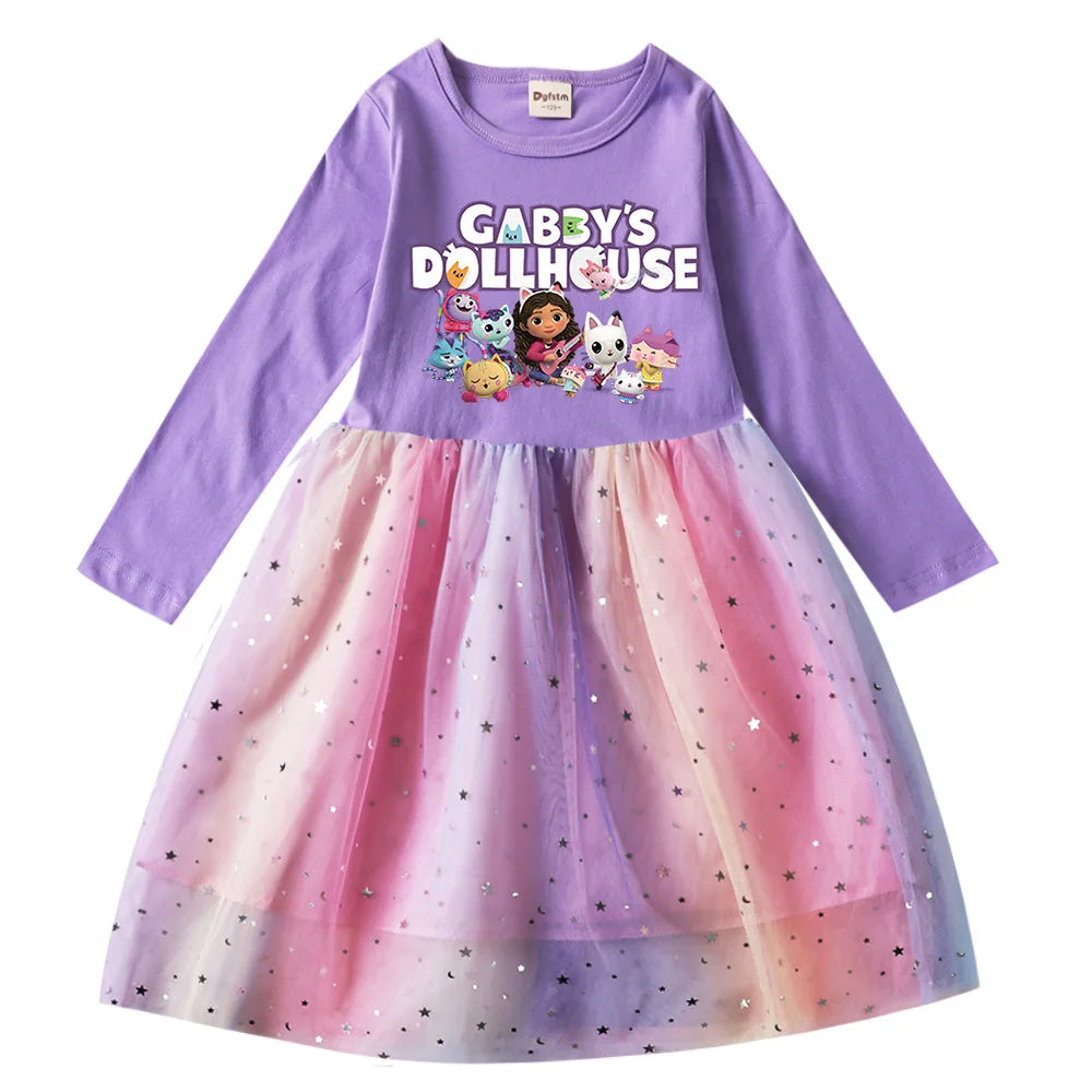 Dress Kids Gaby Chat Clothes Baby Girls Long Sleeve Casual Dresses