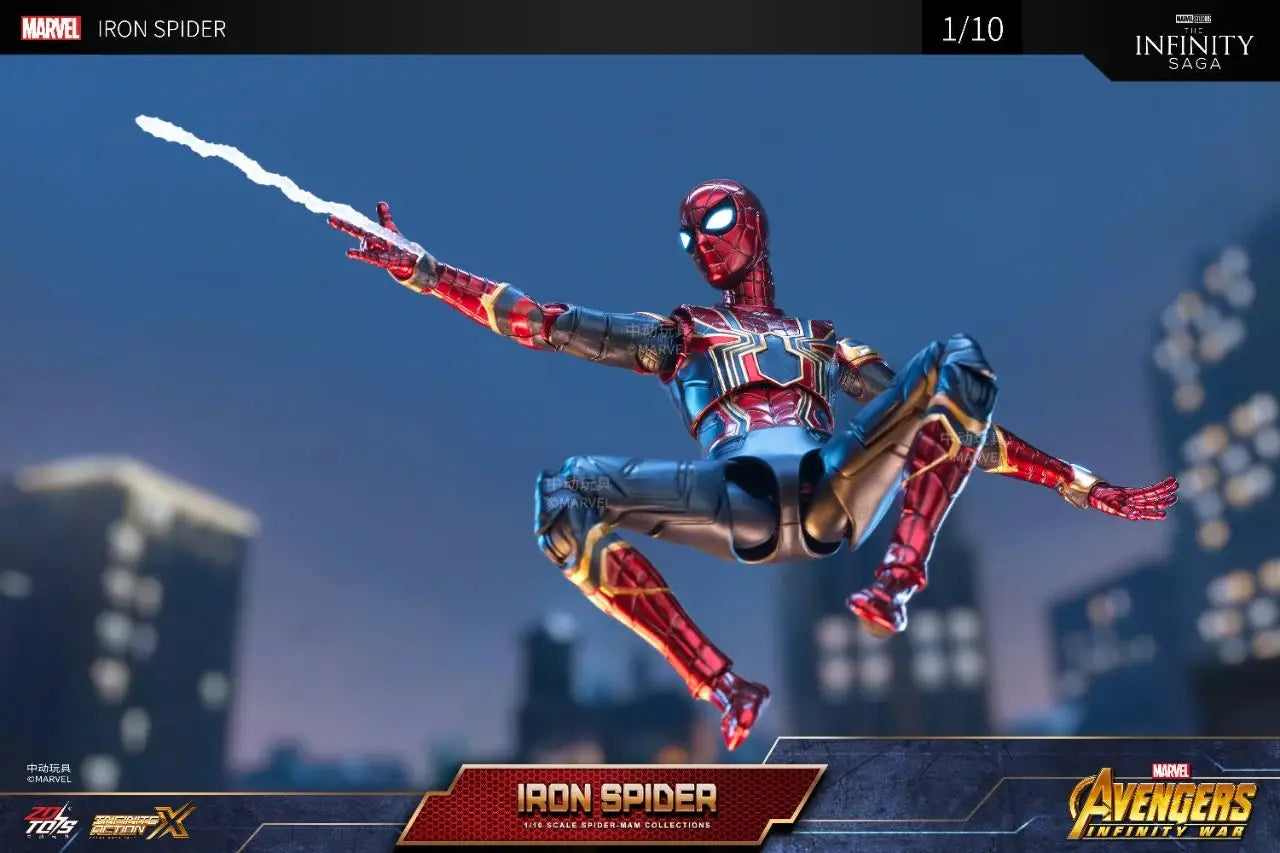 ZD Toy Spider Man No Way Home Marvel legends 1/10 Peter Parker Gold Black Red Model Action Figure Adult Collectible Toy