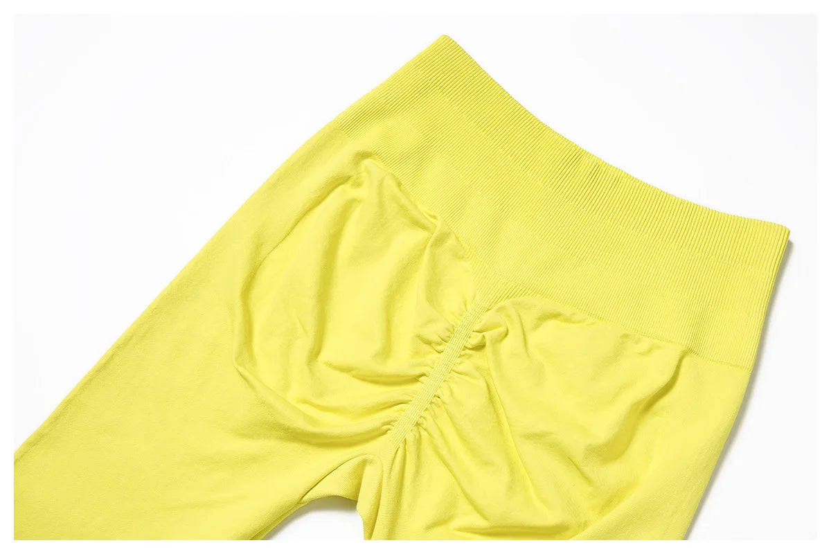 Seamless Flared Leggings Scrunch Sports Leggings Women Gym Yoga Flared Pants