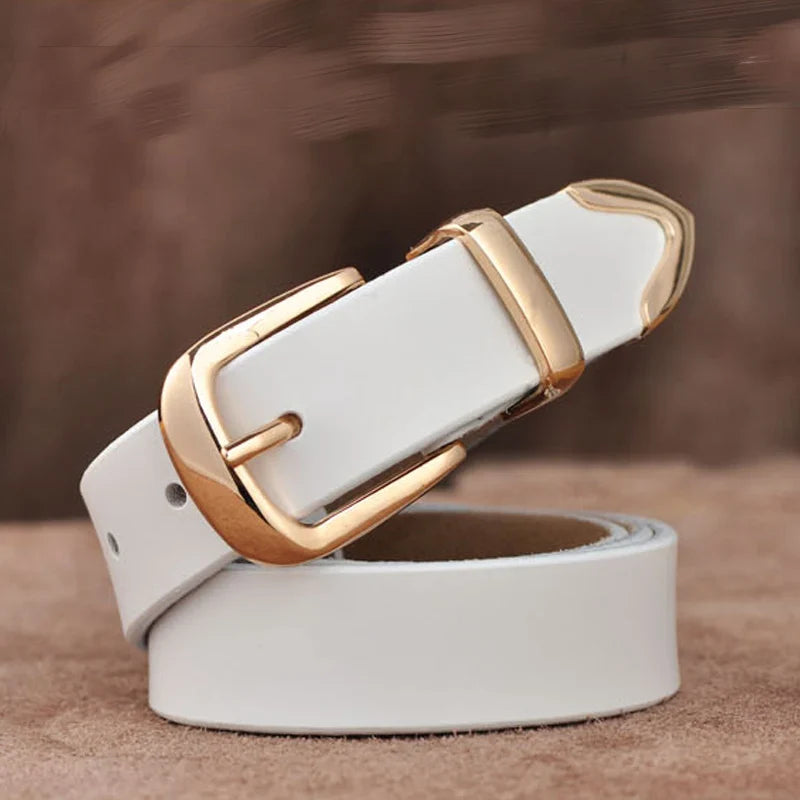 MEDYLA Women's Strap Casual All Match Women Brief Genuine Leather Belt Women Strap Pure Color Belts Top Quality Jeans Belt L27