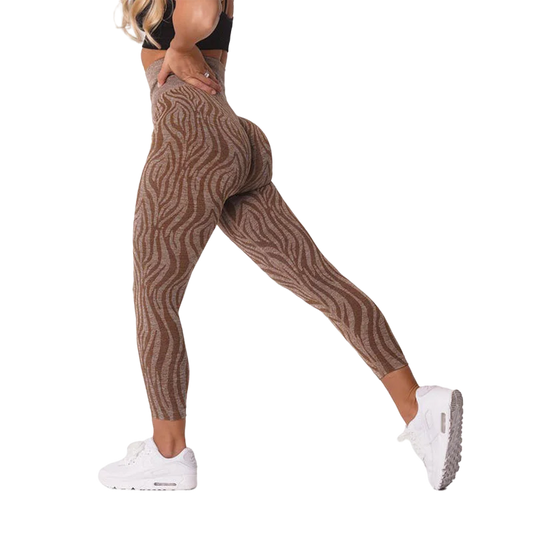 Zebra Pattern Seamless Leggings Women Soft Workout Tights Fitness Outfits