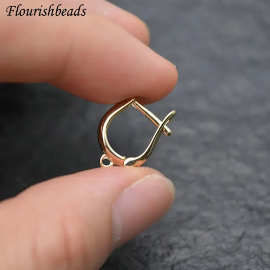 Nickle Free Anti-rust Gold Color Plain Metal Earring Hooks Jewelry Findings 50pc Per Lot