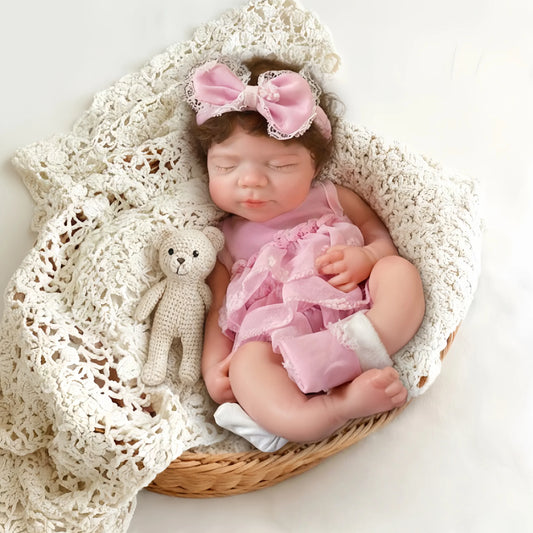 AnjoDoll 13Inch Open Mouth Pascale Reborn Doll Full Body Soft Silicone Girl Painted Doll Toys reborn de silicone real cuerpo