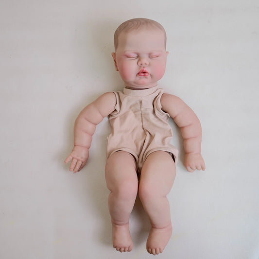 NPK 19-inch Sleeping Pickle Painted Doll Kit - Cute Birthday Christmas Gift with Blonde Hair Finished Doll Parts for Collectors