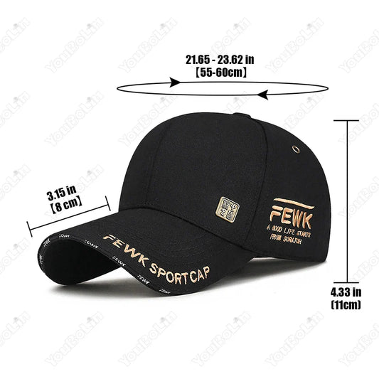 High Quality Chinese Style FEWK Letter Embroidery Cotton Adjustable Baseball Cap Sun Hat Trucker Caps Dad Hats