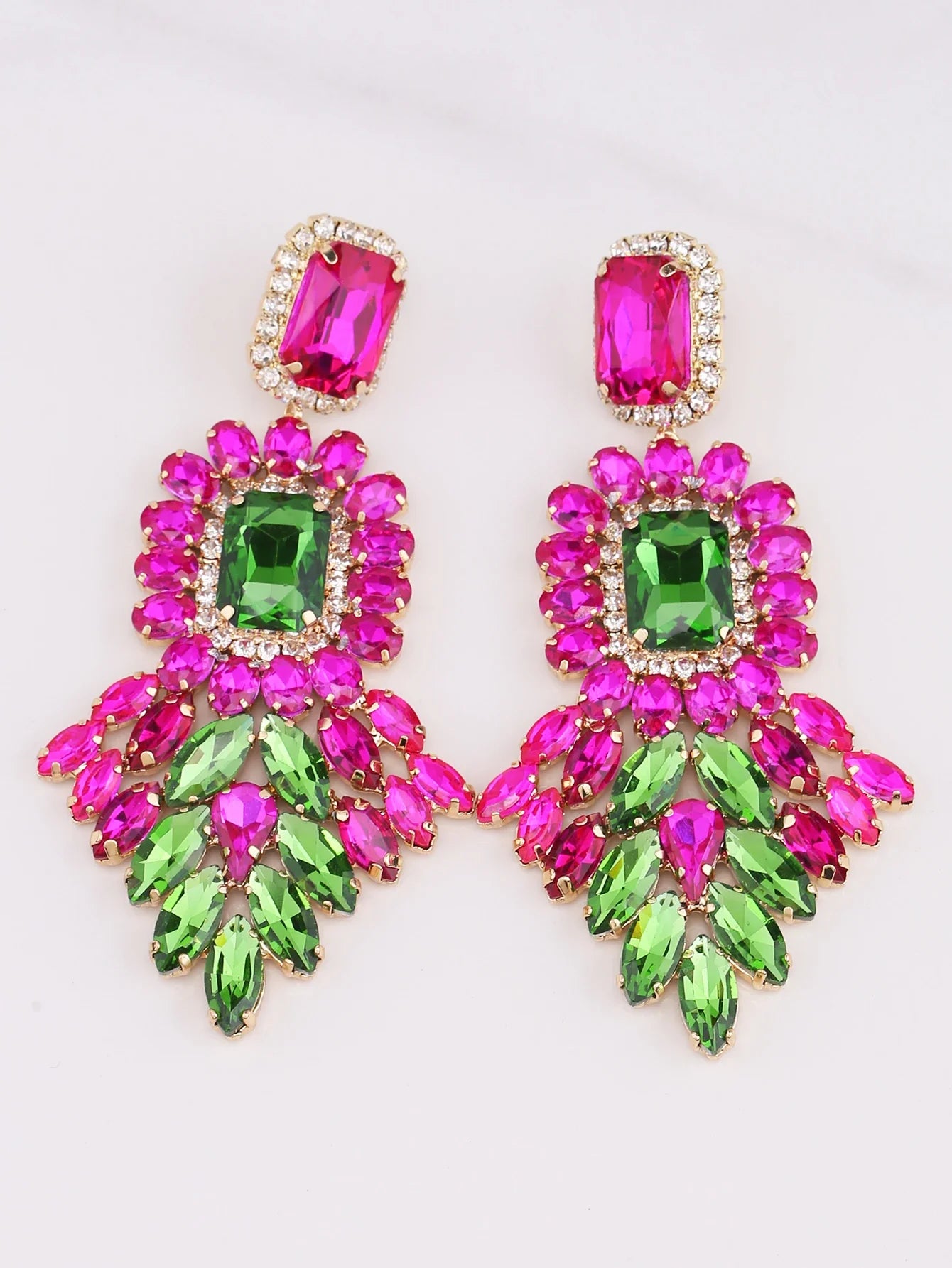 New Crystal Dangle Earrings For Women Rhinestone Earrings Weddings Ladies Party Fashion Jewelry Accessories Wholesale Gifts