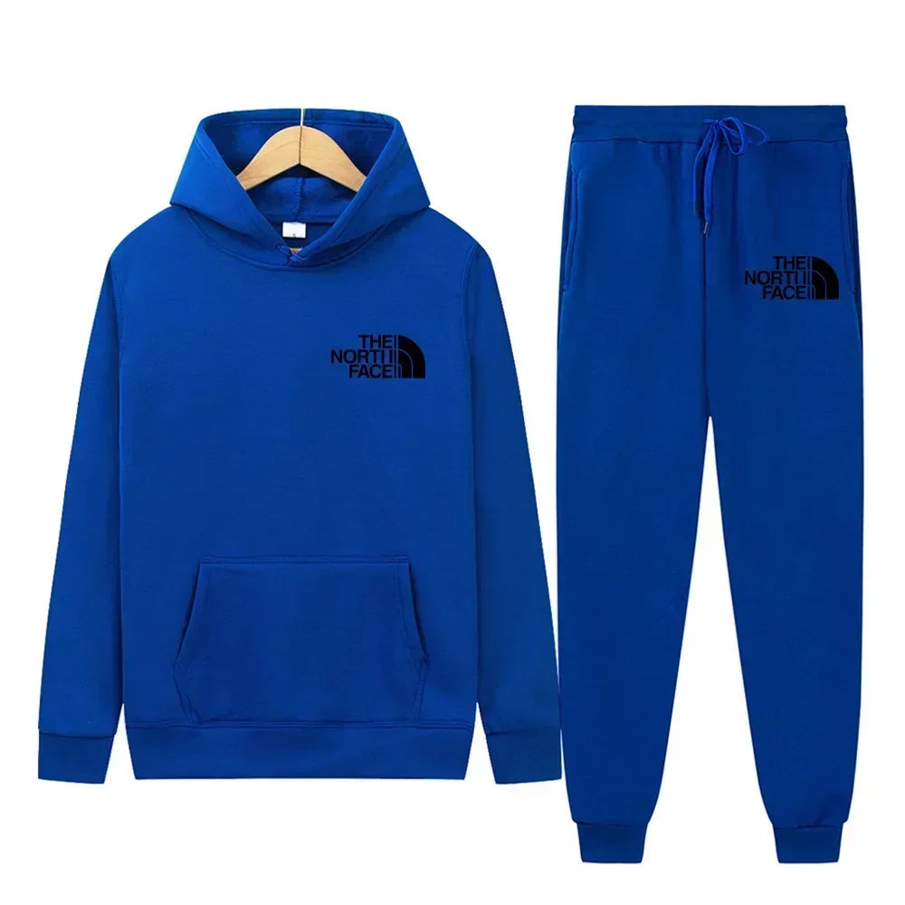 2025 Autumn-Winter Warmth-Resistant New Men's Sportswear - Sport Sweater, Hat-style Hooded Jogging Pants, Two-Piece Sport Set -