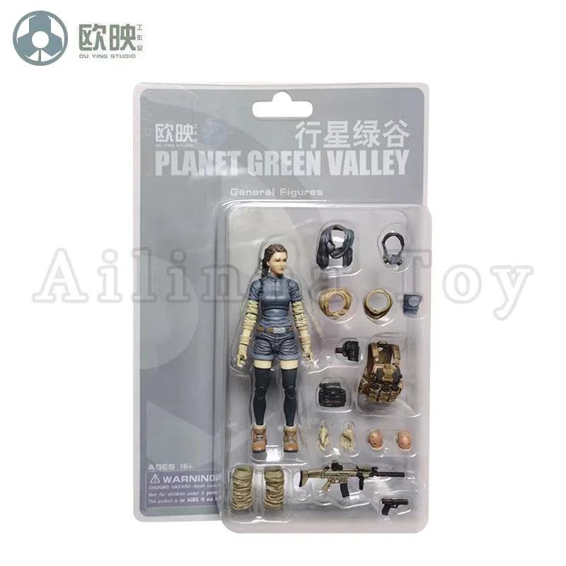 Ou Ying Studio 1/18 Planet Green Valley PGV 3.75inch Action Figure EFSA Male Female Robot Figures Anime Model
