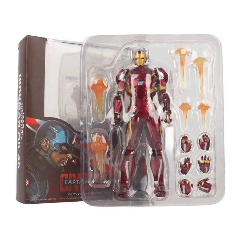 Iron Man MK85 MK50 MK20 MK5 MK7 Action Figure Model Collectible Toys birthday Gift for Children