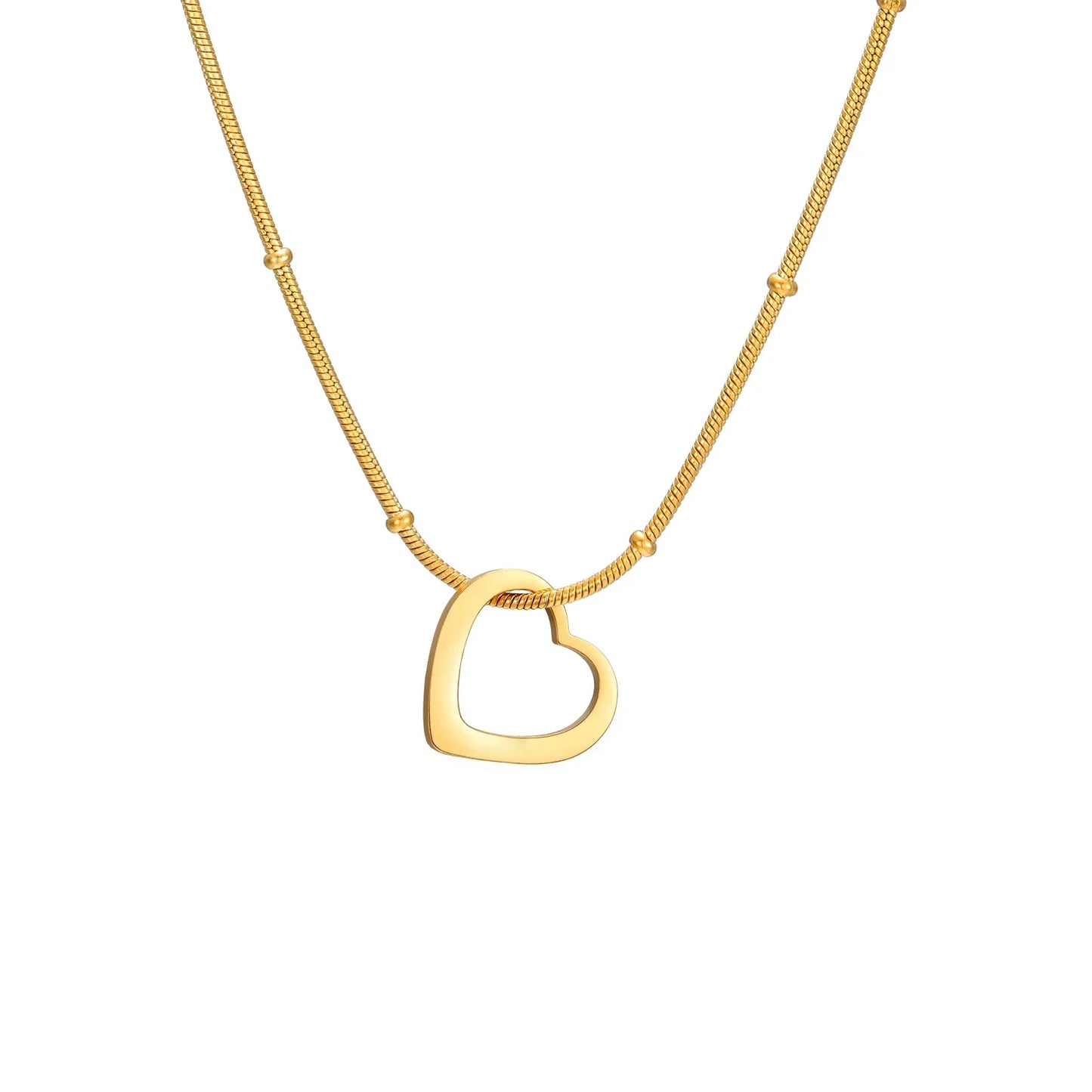 Amaxer Personalized Family Name Necklace With 1-4 Hearts for Mother Custom Mother's Day and Valentine's Day Gift