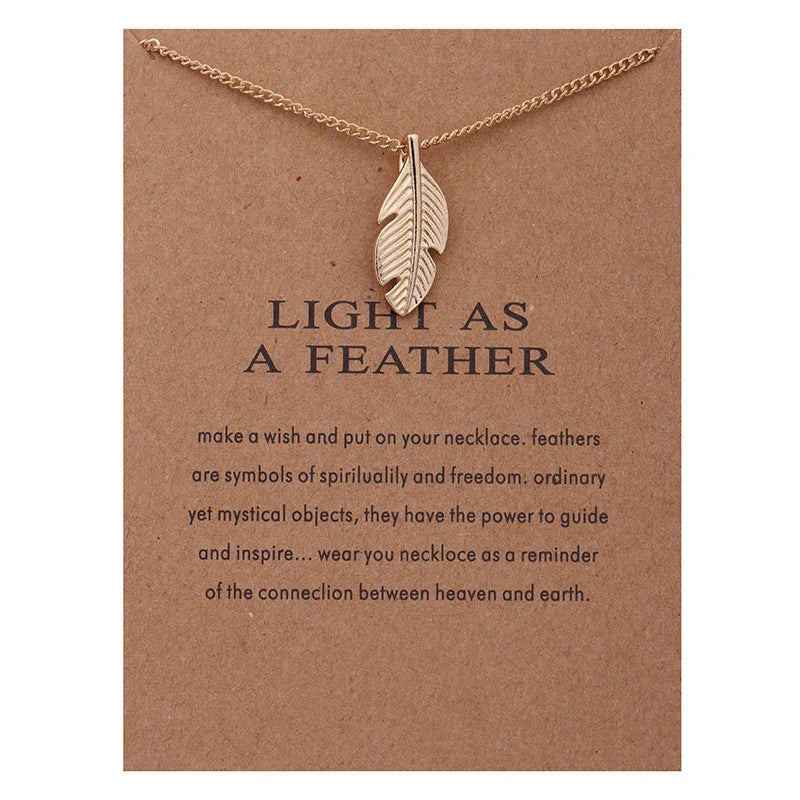 New Trendy Alloy Cute Elegant Sun Love Star Leaves Clover Unicorn Luck Pendant Necklaces for Women Fashion Accessories Jewelry