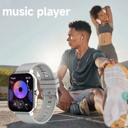 2025 New Square Sport Smartwatch for Android/IOS Heart Rate/Sleep Monitor Fitness Tracker BT Call Smart Watch For Men Women Gift