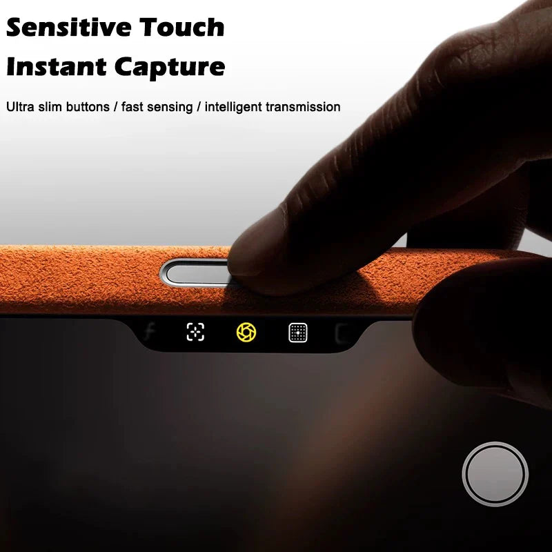 Italian Case for IPhone 17 Pro Max 17Pro with MagSafe Wallet Camera Button Magnetic Cover Orange Blue Protective Case