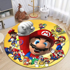 Mario Movie,Game Printed Circular Carpet,Bedroom Decorative Rug,Use Non-slip Floor