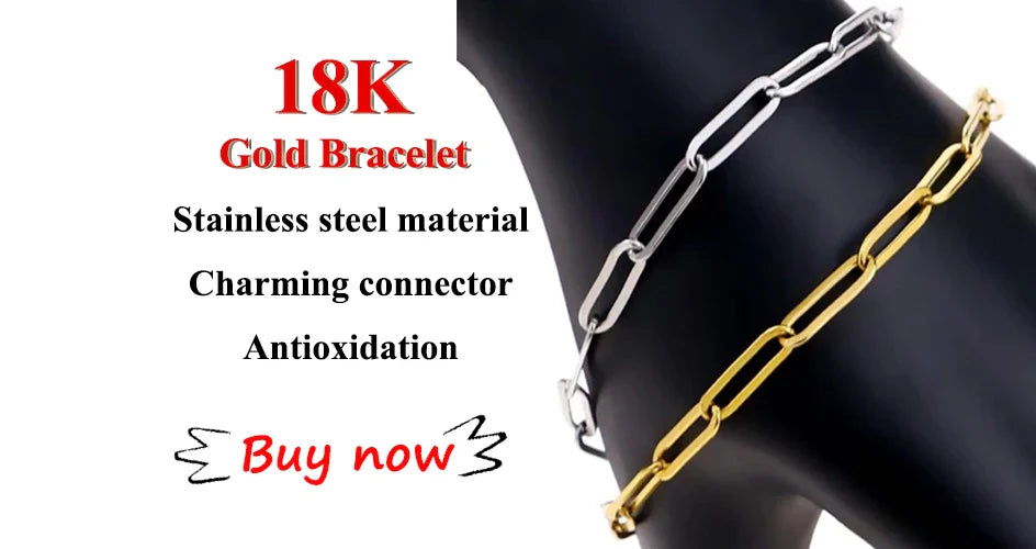 5pcs Stainless Steel Bead Chain Cuba Cross O Ripple Chain Necklace Plated Gold 45CM Adjustable Chain Lobster Clasp DIY Necklace