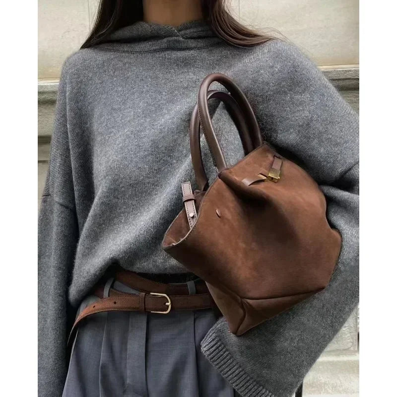 Tote Bag Commuting Retro One-shoulder Hand-held Armpit Bag for Women