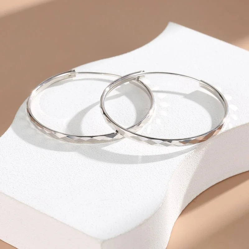 Senlissi - 925 Sterling Silver Hoop Earrings For Women 18K Gold Plated Jewelry Dazzling Women's Hoops Earrings Christmas Gifts