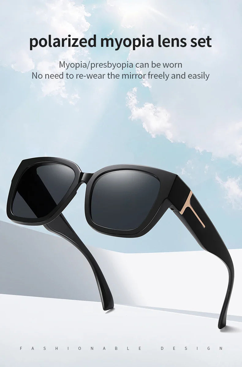 Women Polarized Sunglasses Men UV400 Night Vision Sun Glasses TR90 Big Eyeglasses Frame Driving Beach Anti Glare Shade Eyewear