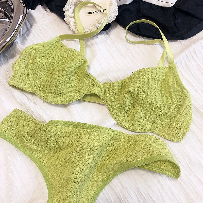 6 Color Women Underwear French Bralette Push Up Bra Set Ultra