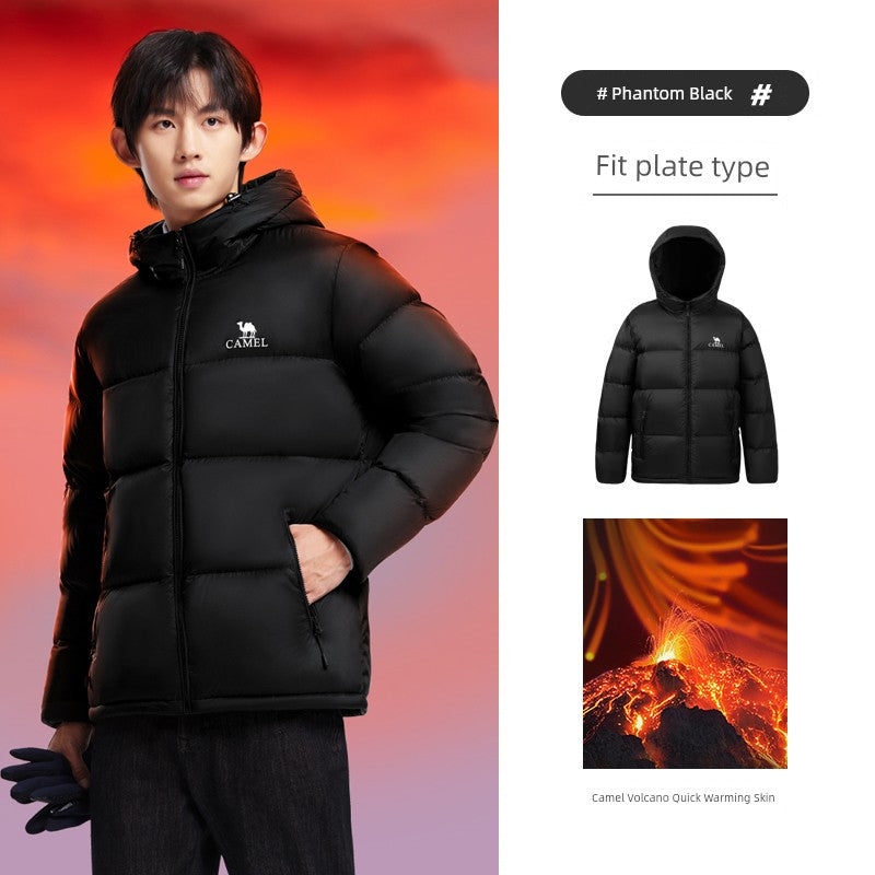 down Jacket Men's Winter Couple Short Velvet Thickened Warm Quilted Jacket