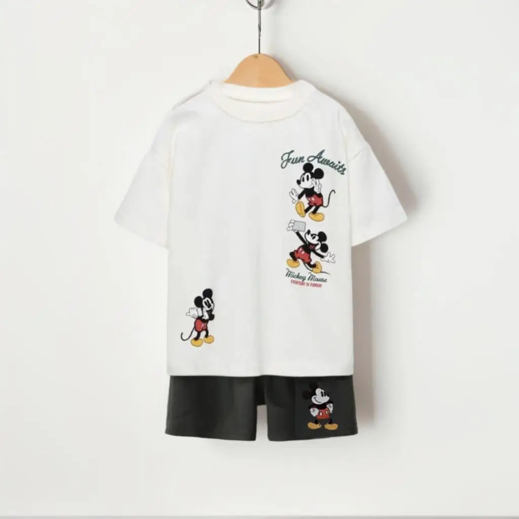 Disney Cool Boy Clothes Designer Za Tops Summer Boy Children Outfits Short Sleeved T-shirt Sport Clothing Children Suit For Boy