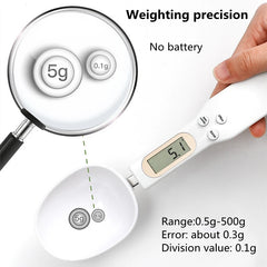 Kitchen Electronic Scale 500g 0.1g LCD Digital Measuring Spoon Food Flour Spoon Scale