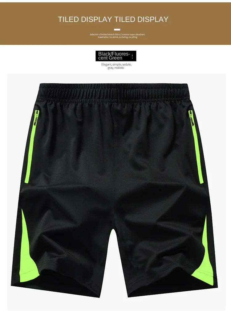 Hot Men's Casual Fashion Knitted Ice Silk Sports Shorts Loose Size Fashion Trendy Air Conditioned Pants