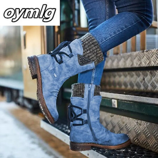 Women boots Winter Mid-Calf Boot Winter Shoes Ladies Fashion Snow Boots Shoes