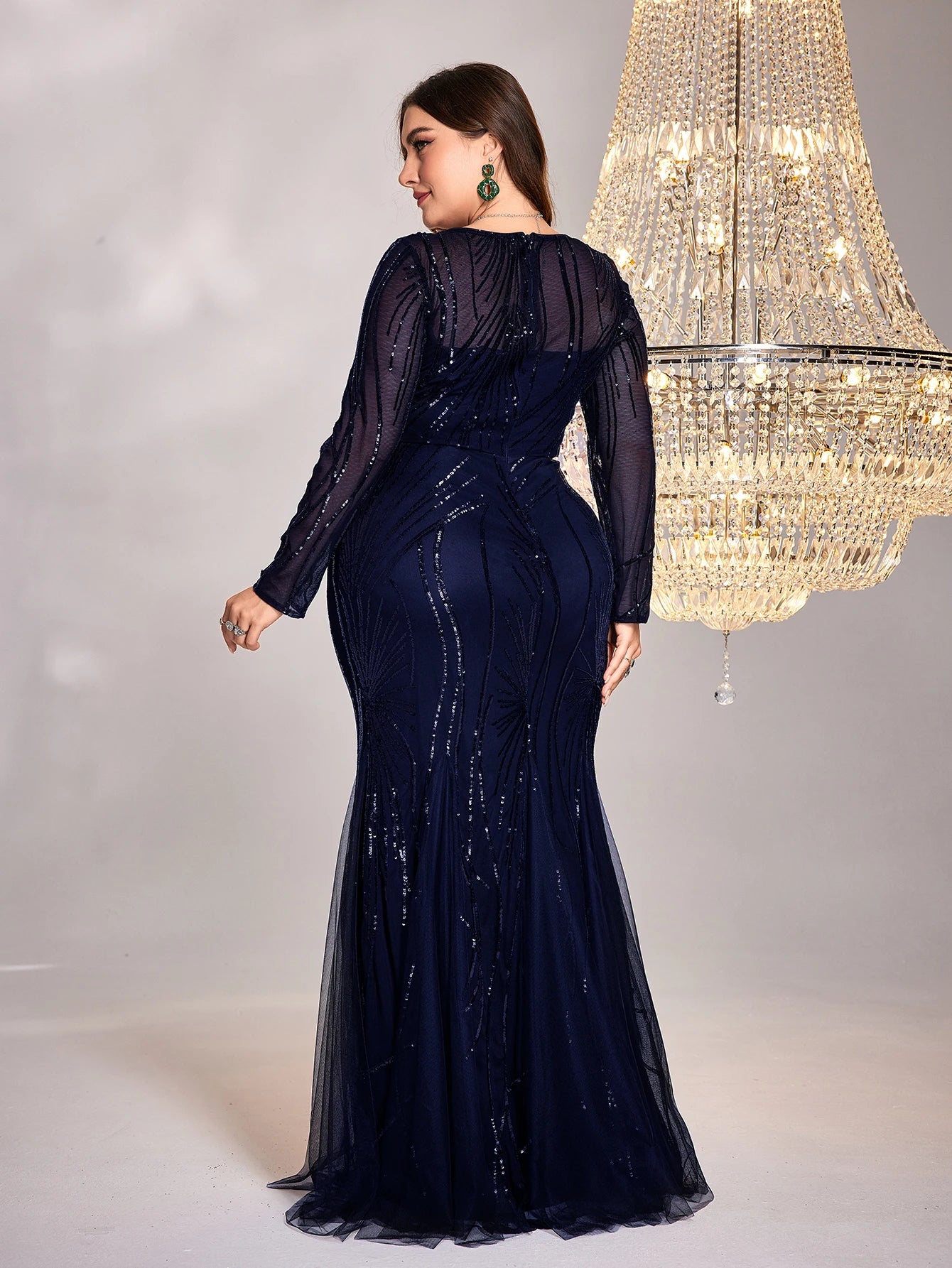 Homecoming Dresses: Long Sleeves Sequin Evening Dresses For Women Prom Dress