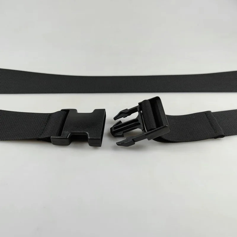 Plastic Buckle Nylon Strap for Men's Outdoor Military Training Canvas Belt 100/110/120cm Available Black