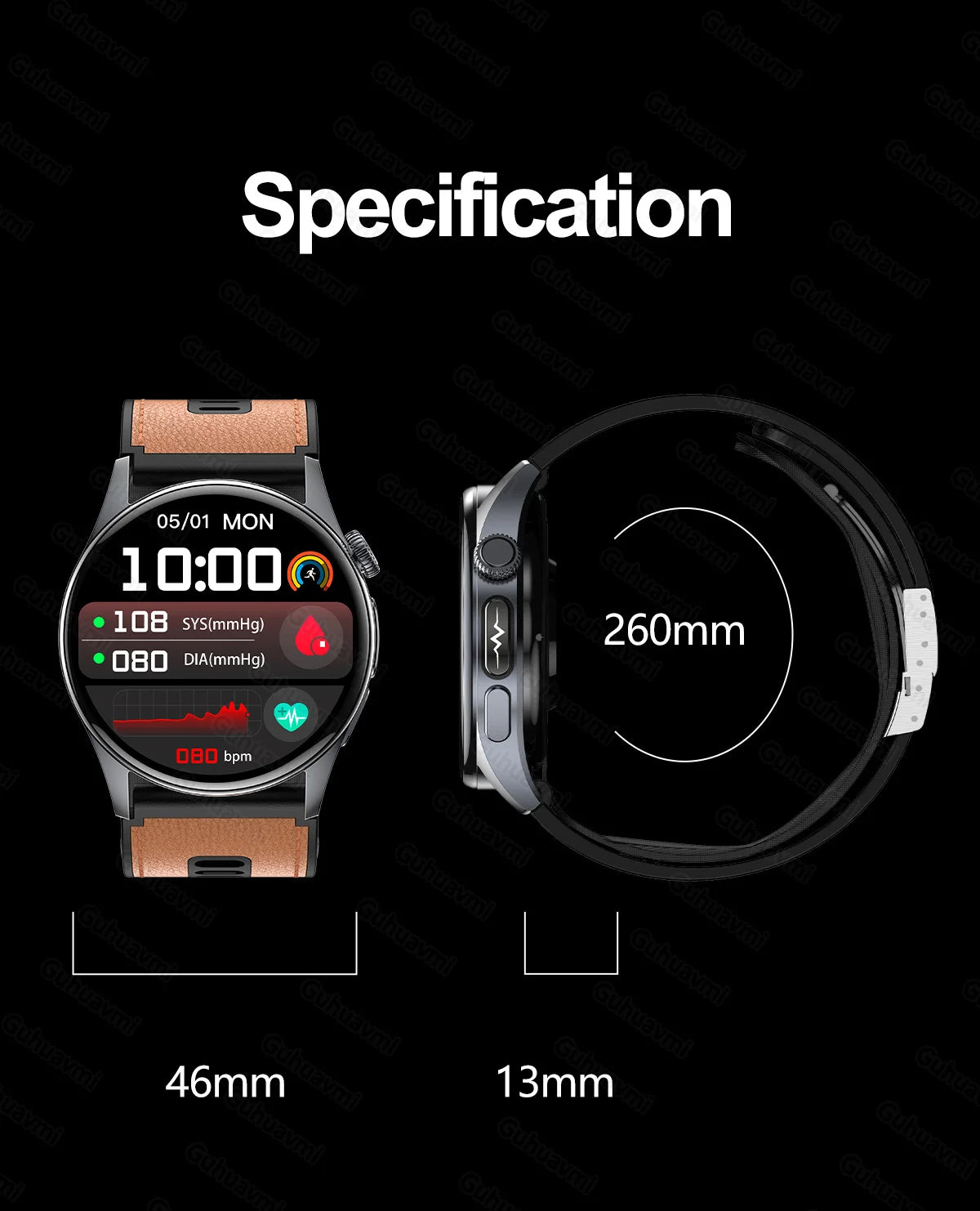 Smartwatch  AMOLED Screen Call ECG Sport Watchs